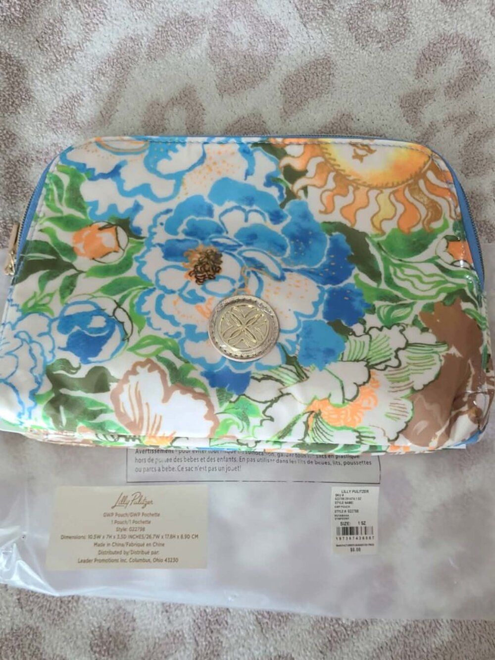 NWT Lilly Pulitzer pouch Rutabaga Sympeony